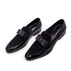 Leather suede men's formal wedding party dress <b>shoes</b> with Oxford style, slip-resistant pointed toe, genuine leather - Product Image 6