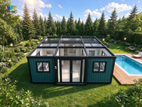 Maison conteneur extensible de 20 pieds, préfabriquée, modulaire, portable, pour dortoir de chantier et bureau temporaire