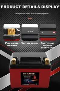 Baterai Lithium Starter Motor Pengganti Aki Timbal Asam 12.8v Li-ion LifePo4 Baterai Starter Motor untuk Motor Ebike ATV - Product Image 5