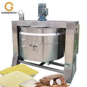 Electric / Gas Gari Roasting Machine Garri Fryer Frying Machine For Cassava Flakes Processing Plant