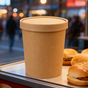Contenedor de Papel para Alimentos Ecológico y Compostable Personalizado de 8oz, 12oz y 32oz, Precio de Fábrica, para Transporte Conveniente de Alimentos como Sopa de Fideos - Product Image 6