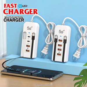 Nouvel adaptateur de <span class=keywords><strong>chargeur</strong></span> secteur USB-C double USB 4 ports, tête de charge 5.1A pour téléphones <span class=keywords><strong>Apple</strong></span> et Android, <span class=keywords><strong>prise</strong></span> murale - Product Image 4