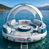 Plateforme flottante gonflable portable avec surface EVA et pont pneumatique Drop Stitch pour yacht, lac, océan et pêche