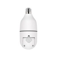 Caméra ampoule WiFi double objectif 4MP, caméra de plafond, surveillance domestique, sécurité intelligente, surveillance réseau, lampe intérieure, double caméra