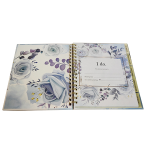 Couverture en feuille d'or à impression couleur personnalisée, planificateur en spirale, calendrier de mariage, Journal, livre, planificateur de mariage heureux - Product Image 4