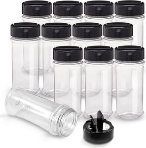 New Cheap 250ml/500ml Transparent Eco-Friendly PET Plastic Kitchen Seasoning <b>Spices</b> <b>Jars</b> Shaker <b>Spice</b> Bottle Freezer Safe - Product Image 1
