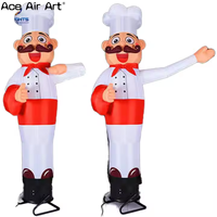 Gonflable Chef Air Dancer Personnalisé Bienvenue Agitant Caractère Gonflable Tube Homme Ciel Danseur Homme Chef Gonflables Publicité
