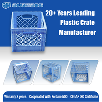 Caisse en plastique pour bouteilles 567x415x126mm 35 trous pour ferme laitière et usine de traitement du lait empilable