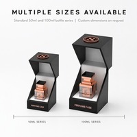 Boîte d'emballage de parfum de luxe à couvercle incliné avec logo personnalisé or rose pour coffret cadeau beauté CNC