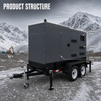 Générateur diesel monté sur remorque pour l'alimentation d'urgence en cas de catastrophe, générateur diesel Doosan avec ATS 70 kVA 60 Hz
