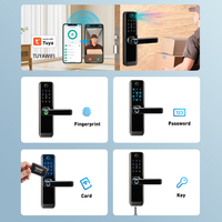 Cerradura Inteligente con Huella Dactilar en Varios Idiomas, Cerradura Digital con Cámara, Entrada sin Llave, Control por Aplicación Tuya, Cerradura Eléctrica para Puerta