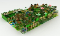 Parc d'attractions intérieur de style forêt haut de gamme, vente directe d'usine, avec grands toboggans en fibre de verre à vendre