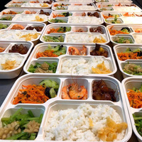 Boîtes à lunch Bento Unisupply 36 oz à 4 compartiments, contenants alimentaires en plastique à emporter avec couvercles