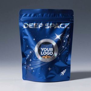 Bolsas de Mylar impresas personalizadas de 3,5g con ventana, embalaje exótico holográfico resellable para gomitas comestibles de setas y flores - Product Image 5