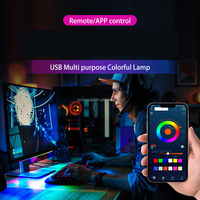 Lampe d'ambiance montée sur voiture Lampe d'ambiance multi-scène Utilisation de la lumière d'ambiance irisée LED Bande lumineuse multimode Contrôle APP