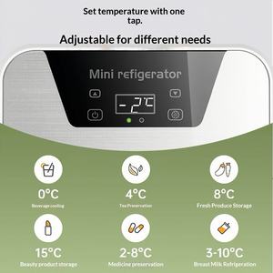 Duitsland <span class=keywords><strong>Mini</strong></span> Koelkast Kleine Huishoudelijke Studenten Kamer Auto Koelkast 2025 Nieuwe Energiebesparende Dubbele Deur -20°C Auto-ontdooiing - Product Image 5