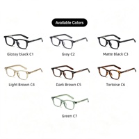 Lunettes anti-lumière bleue Sunray OEM personnalisées, monture carrée TR pleine, verres transparents, rivets en forme de flèche, charnière métallique, double point.