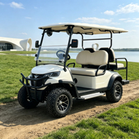 Voiturette de golf électrique 72V 7.5kw 4 places, finition peinture Candy, avec porte-bagages pliable, pour les banlieues et les îles aux États-Unis