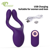 Distribuidor TT Forest Vibrador Eléctrico de 10 Velocidades 100% Impermeable con Anillo para Pene y Testículos para Parejas, Diversión para Adultos, Compra al por Mayor