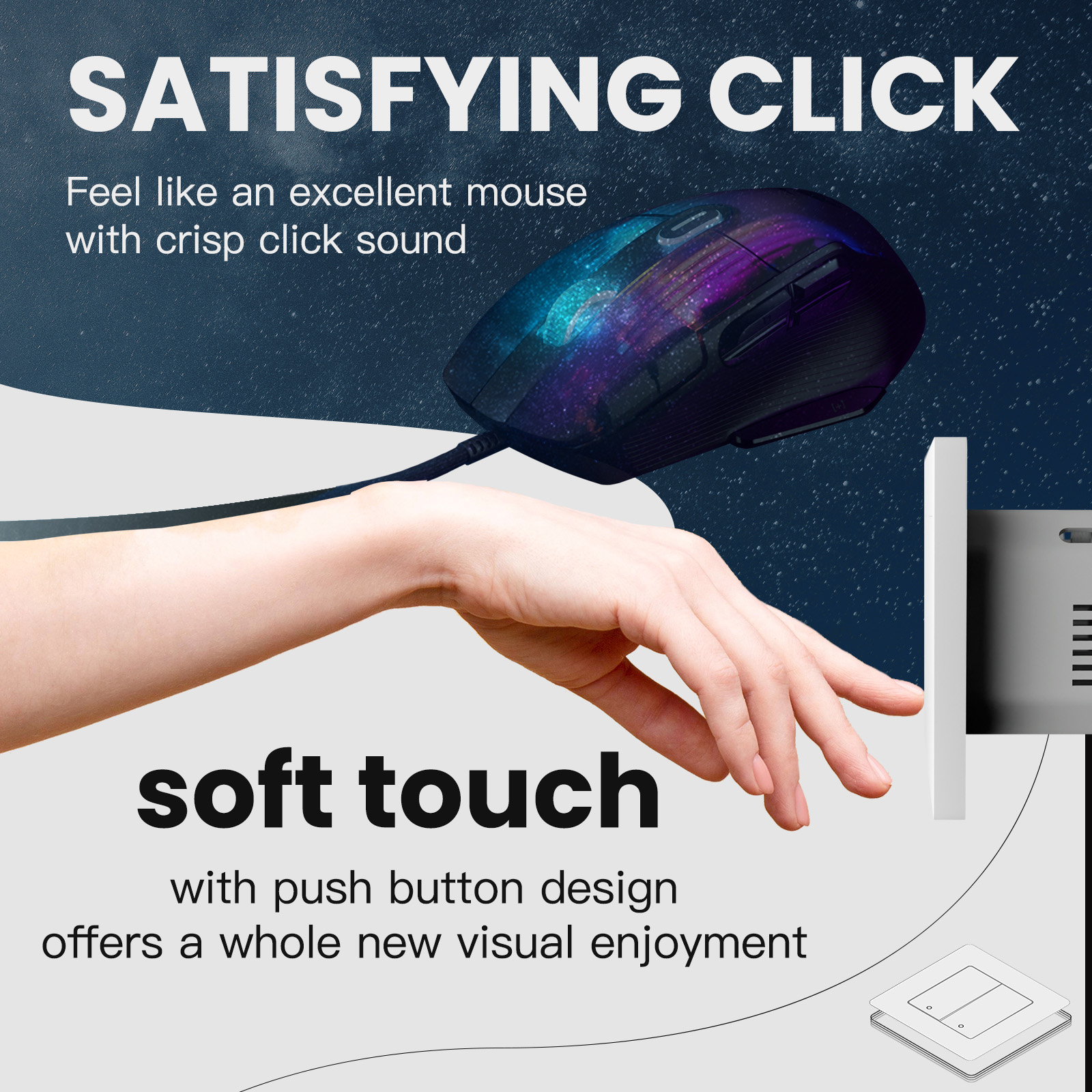 long anal butt plug MOES ZigBee3.0 Smart Switch in Lichtgrau, max. 10A, AC100V-240V