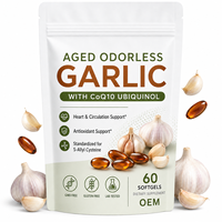 Gélules d'huile d'ail inodore vieillie avec CoQ10 Ubiquinol – Complément alimentaire pour le bien-être quotidien et la nutrition antioxydante