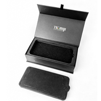 Caja Rígida Magnética Ecológica, Caja de Papel Reciclable con Impresión UV, Caja de Regalo para Teléfonos y Electrónicos con Inserto de Pulpa Moldeada