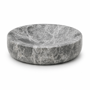 Juego de Accesorios de Baño de Mármol Gris Tundra Natural, Juego de Baño de Mármol Gris Natural, Accesorios de Baño Grises y Blancos - Product Image 4