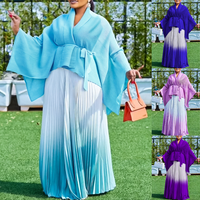 Robe pour femmes africaines robe traditionnelle chinoise Hanfu jupe Hanfu dégradée ensemble 2 pièces jupe et hauts pour femmes