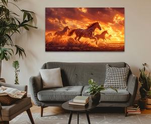 Groothandel Moderne Twilight Arabische Paarden Lopen <span class=keywords><strong>Wild</strong></span> In De Woestijn Arabische Stijl Canvas Kunst Prints Voor Interieurontwerp Projecten - Product Image 2
