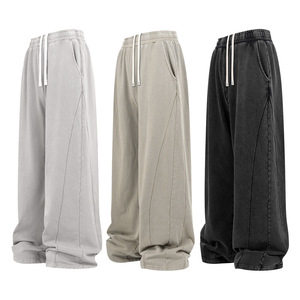 Nouvelle Collection Automne/Hiver – Pantalon Décontracté Homme Tendance <span class=keywords><strong>Style</strong></span> Européen/<span class=keywords><strong>American</strong></span>, Effet Délavé et Patchwork Vieilli - Product Image 1