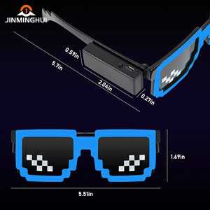 Venta al por mayor nueva atmósfera de vida nocturna accesorios bar KTV fiesta 7 colores flash LED Net celebridad gafas de sol gafas led - Product Image 4