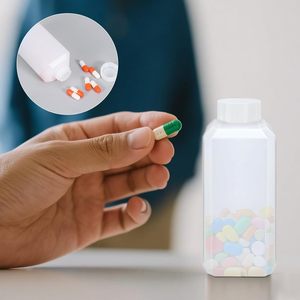 Wholesale 500ML HDPE Food Grade Square <b>Plastic</b> Bottle with Screw <b>Cap</b> - Product Image 5