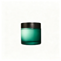 Bouteille en verre ambré givré de 80g 100g avec couvercle en plastique noir mat pour les soins de la peau et la crème pour le visage, pour crème pour le visage
