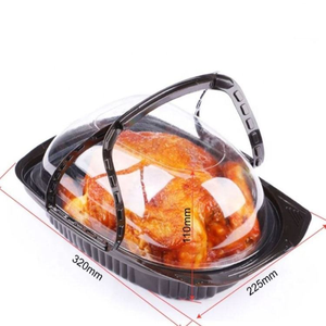 Boîte d'emballage alimentaire en plastique jetable portable en gros pour dinde rôtie, poulet, pizza, hamburger, frites - Product Image 3