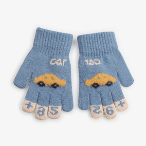 Sewingman J151 5-10 Vieux Enfants Enfants de Bande Dessinée Petite <span class=keywords><strong>Voiture</strong></span> Jacquard Tricot D'hiver Gants - Product Image 6