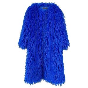 <span class=keywords><strong>Manteau</strong></span> long en fausse fourrure, couleur unie, au-dessus du genou - Product Image 1