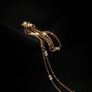 S925 Pure Silver Plated 18K Gold Frosted Feather Necklace <b>Retro</b> High-End Fashion Chains Collarbone Chain Exquisite Simple <b>Gift</b> - Product Image 1