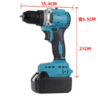 Perceuse à percussion rechargeable au Lithium bleu 10mm Tournevis électrique sans balais pratique pour usage domestique OEM personnalisable