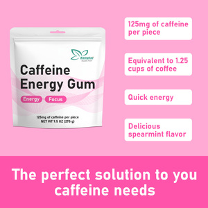 Gommes Énergétiques à la Caféine Marque Blanche 125mg – Énergie Rapide, Concentration Optimale, Restez Énergisé, Excellente Énergie Longue Durée à Mâcher - Product Image 2