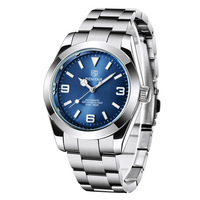 Relojes mecánicos Benyar 5177 de acero inoxidable para hombre, de alta calidad, resistentes al agua, de marca superior, ideales para regalo.