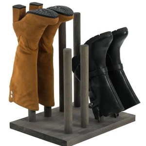 OEM Wood <strong>Boots</strong> <strong>Holder</strong> Vintage Gray Solid Wood <strong>Boots</strong> <strong>Holder</strong> Stand - Product Image 3