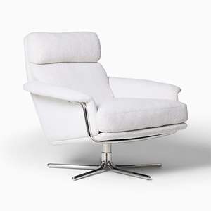 تصميم فاخر حديث كرسي <span class=keywords><strong>70s</strong></span> - نمط غرفة المعيشة الأثاث بقاعدة معدنية كرسي دوار Accent - Product Image 2