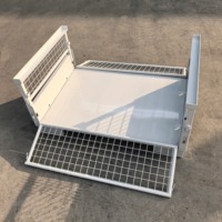Caisse en acier pliable et empilable, boîte de rangement industrielle en métal pour l'expédition