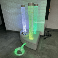Tube à bulles sensoriel interactif à fibres optiques pour stimulation visuelle autistique, avec changement de couleur, lumière thérapeutique et équipement tactile pour salle sensorielle