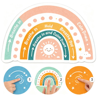 Autocollants sensoriels personnalisés arc-en-ciel pour soulager l'anxiété, adhésifs texturés pour adultes, adolescents, salle de classe, bureau, soulagement de l'ADHD
