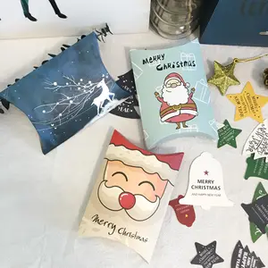 圣诞雪人折叠纸包装枕套