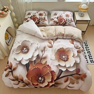 الجملة نمط كبير 3D 5D الرقمية طباعة الأزهار لحاف غطاء الفراش مجموعة - Product Image 4