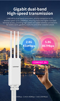 COMFAST Nouveau CF-EW85 Point d'Accès Extérieur Haute Puissance 1300 Mbps Routeur WiFi Double Bande Gigabit 2*LAN Longue Portée 5.8G Point d'Accès DC POE