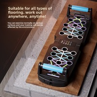 Planche de musculation professionnelle à code couleur pour la maison, pliable, multifonctionnelle, avec bandes de résistance, en ABS, unisexe