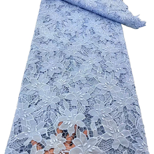 Encaje Soluble en agua suave de alta calidad, el más nuevo cordón grande de encaje Aso Ebi, tela elegante y cómoda para mujeres nigerianas - Product Image 1